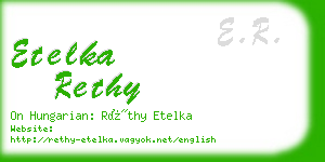 etelka rethy business card